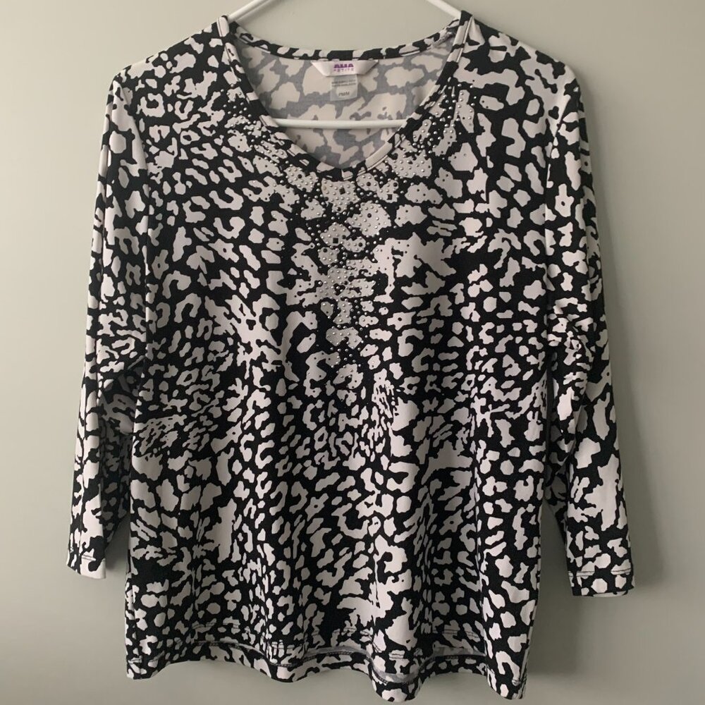 Vintage Alia animal print top shirt